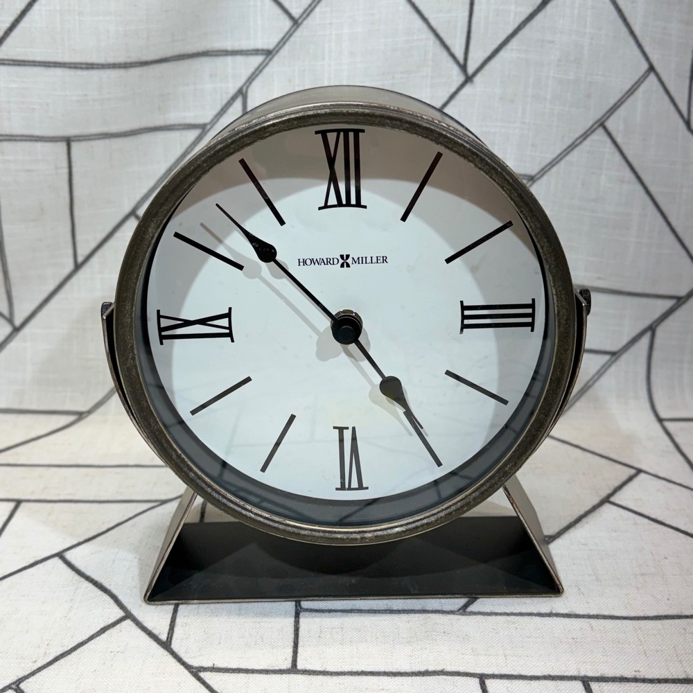 Howard Miller Table Clock 7.5" Bronze 635-257 Traveling Through Time Together